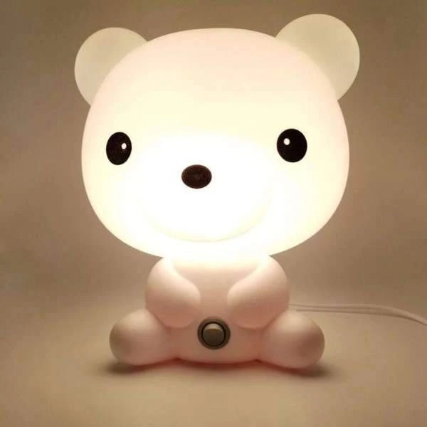 Veilleuse Bebe Enfant Ourson Blanc Lampe Decorative Lampy