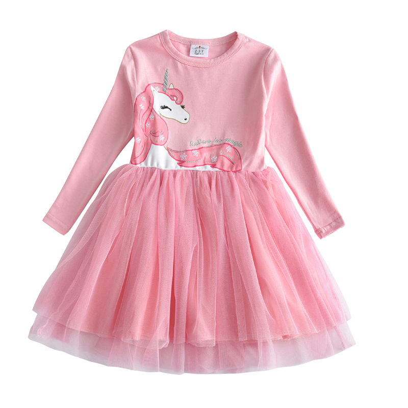Robe fille 2 à 8 ans - Anniversaire - Broderie Licorne, Papillons, Animaux
