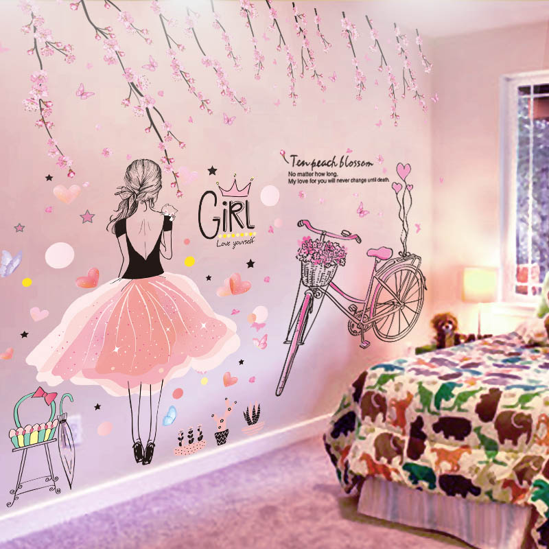 Stickers muraux chambre fille - Glamour et féerique